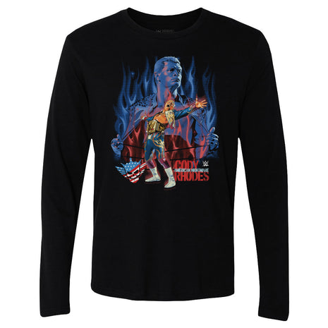 Cody Rhodes Flames Men's WWE Long Sleeve T-Shirt