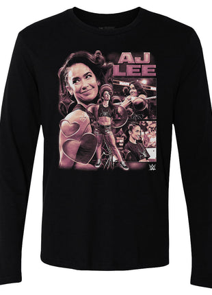 AJ Lee Vintage Men's WWE Long Sleeve T-Shirt