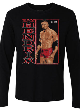 Kam Hendrix WWE Vertical Name Men's WWE Long Sleeve T-Shirt