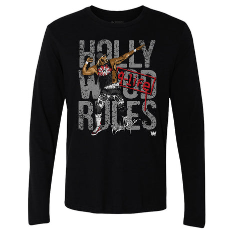 Camiseta de manga larga para hombre de la WWE Hulk Hogan Hollywood 4-Life