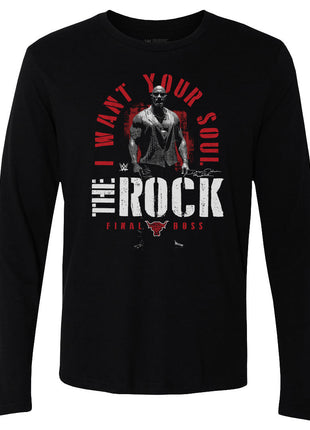 The Rock I Want Your Soul WWE Men's Long Sleeve T-Shirt