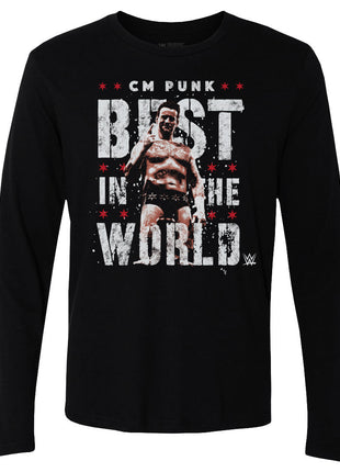 CM Punk Best In The World Vector Men's WWE Long Sleeve T-Shirt