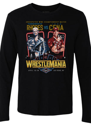 Wrestlemania 41 Cody Rhodes Vs. John Cena WWE Men's Long Sleeve T-Shirt