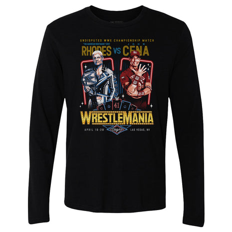 Wrestlemania 41 Cody Rhodes Vs. John Cena WWE Men's Long Sleeve T-Shirt