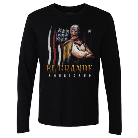 El Grande Americano WWE Flag Grunge Men's WWE Long Sleeve T-Shirt