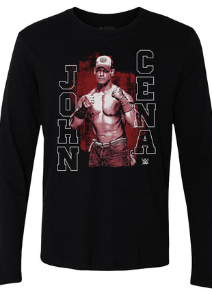 John Cena Red Monochrome WWE Men's Long Sleeve T-Shirt