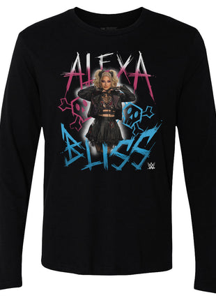 Alexa Bliss Skulls Men's WWE Long Sleeve T-Shirt