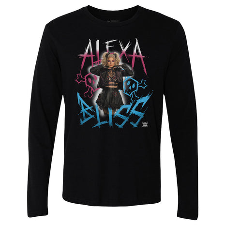 Alexa Bliss Skulls Men's WWE Long Sleeve T-Shirt