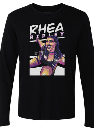 Rhea Ripley Illustration Men's WWE Long Sleeve T-Shirt