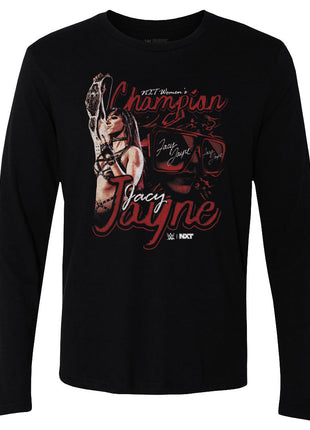 Jacy Jayne WWE NXT Women's Champion Grunge Men's WWE Long Sleeve T-Shirt