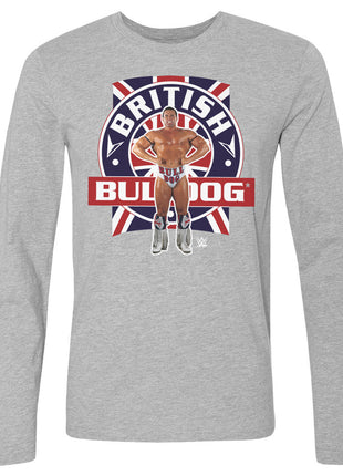 British Bulldog Flag Pose Men's WWE Long Sleeve T-Shirt