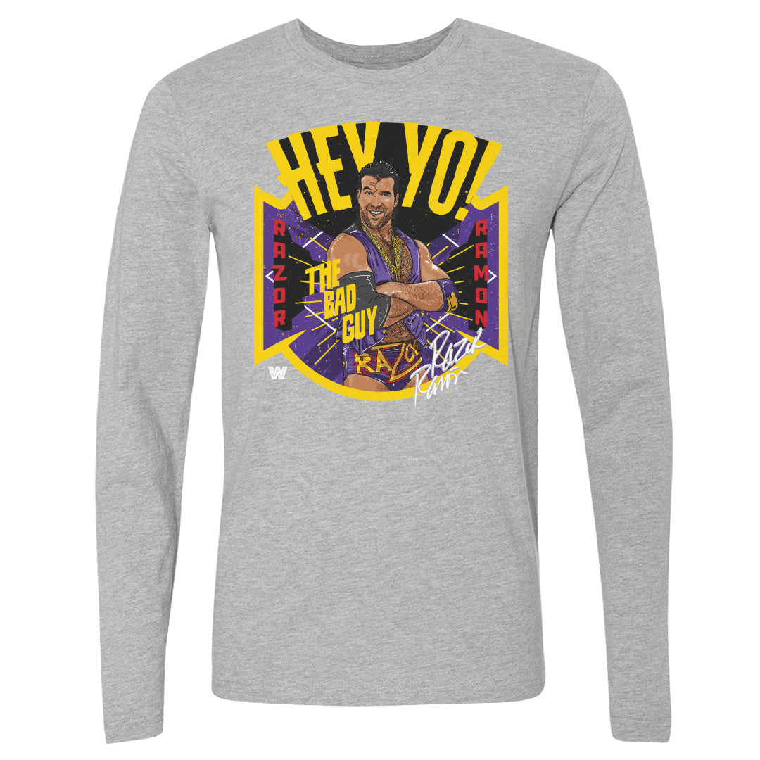 Razor Ramon Hey Yo WWE Men's Long Sleeve T-Shirt – Signed By Superstars