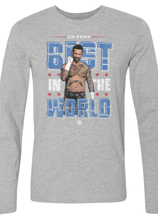 CM Punk Gritty WWE Men's Long Sleeve T-Shirt