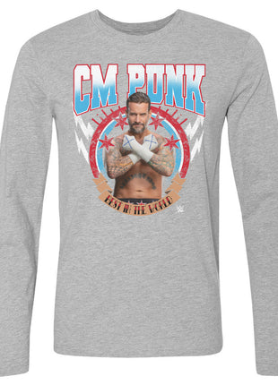 CM Punk Best In The World Pose Men's WWE Long Sleeve T-Shirt