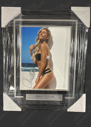 Charlotte Flair signed Framed Plaque (w/ JSA)