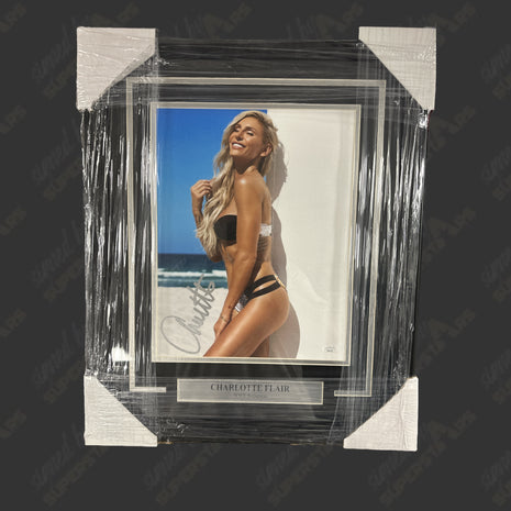 Charlotte Flair signed Framed Plaque (w/ JSA)