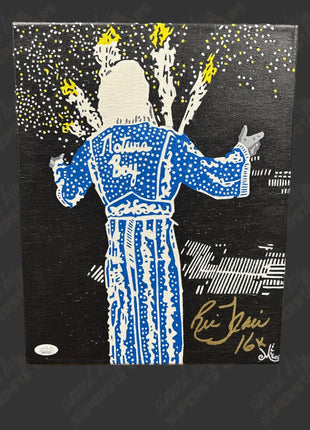 Ric Flair signed 11x14 Hand Painted Canvas Art (w/ JSA)