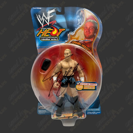 Crash Holly signed WWF Sunday Night Heat Action Figure (w/ JSA)