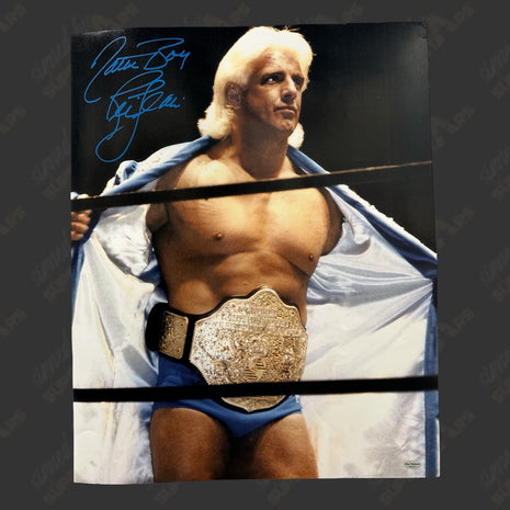 Ric Flair signed 16x20 Photo (w/ Leaf COA)