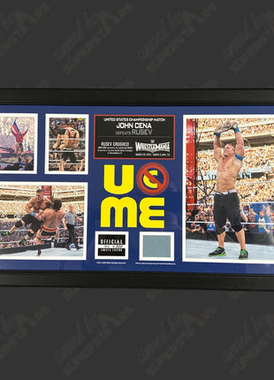 John Cena signed WrestleMania Framed Plaque