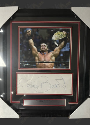 Chris Benoit signed Framed Plaque