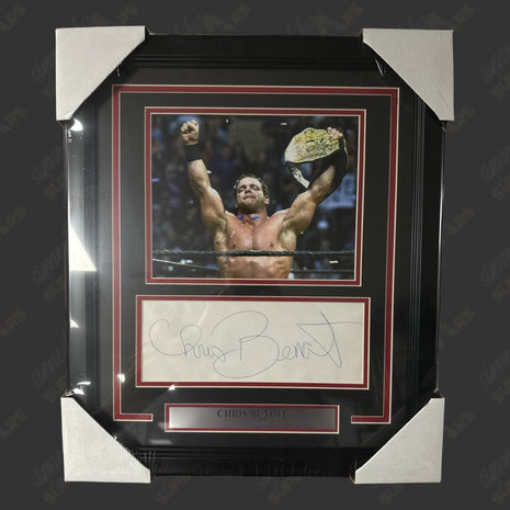 Chris Benoit signed Framed Plaque