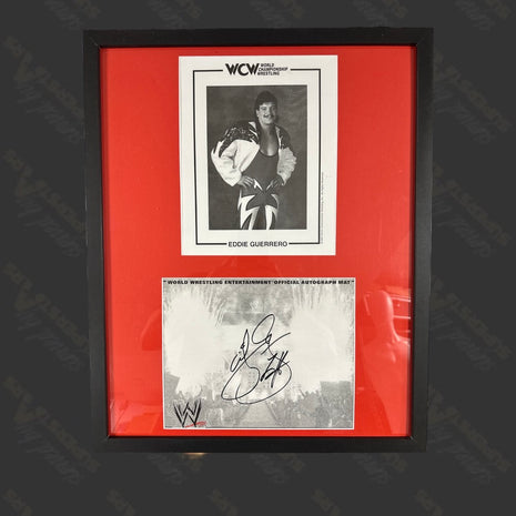 Eddie Guerrero signed Framed Plaque