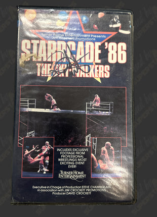 Ricky Morton & Ole Anderson dual signed NWA Starrcade 1986 VHS