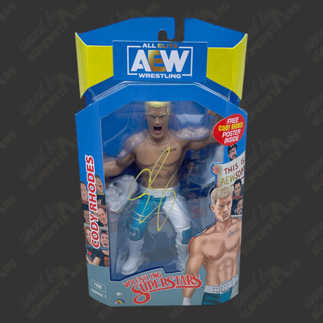 Cody Rhodes signed AEW Wrestling Superstars Series 1 Action Figure