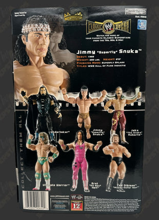 Superfly Jimmy Snuka signed WWE Jakks Classic Superstars Action Figure