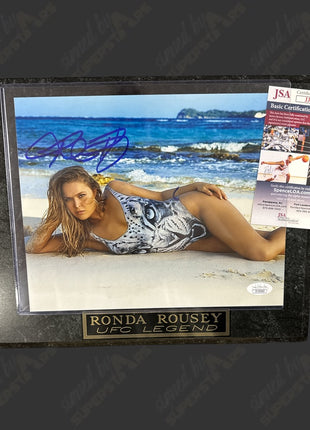 Ronda Rousey signed Wood Plaque (w/ JSA)