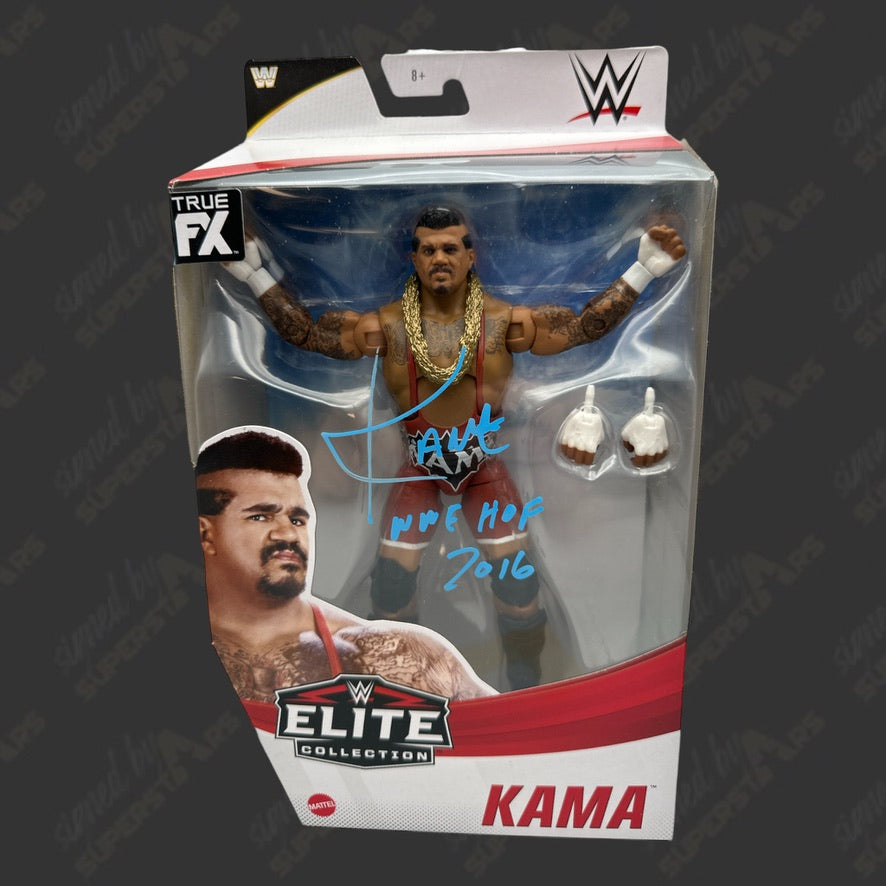 Kama signed WWE Elite Action Figure (Light blue) Signed By Superstars