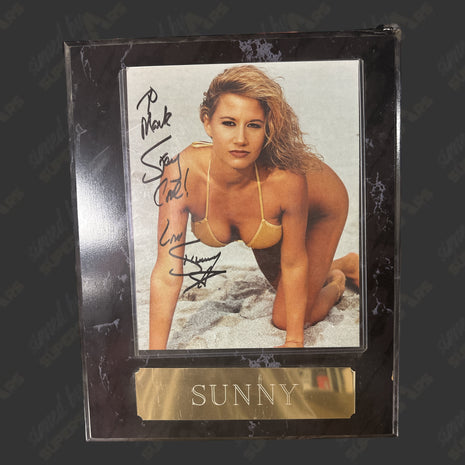 Sunny signed Wood Plaque