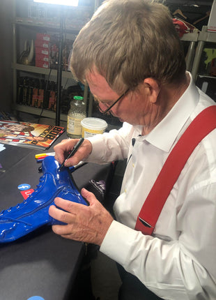 Ric Flair & Bob Backlund dual signed Replica Wrestling Boot (w/ JSA)