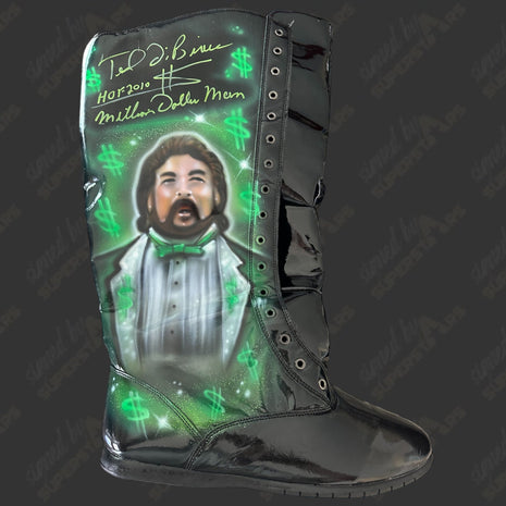 Ted DiBiase signed Replica Wrestling Boot