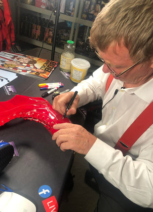 Ric Flair & Bob Backlund dual signed Custom Painted Wrestling Boot (w/ JSA)