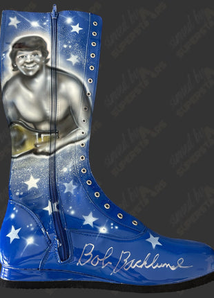 Ric Flair & Bob Backlund dual signed Replica Wrestling Boot (w/ JSA)