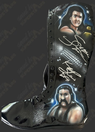 Rick Steiner & Scott Steiner dual signed Replica Wrestling Boot (w/ PSA)
