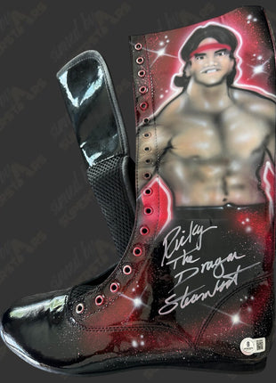 Ricky Steamboat signed Replica Wrestling Boot (w/ Beckett)