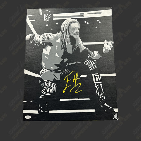 Edge signed 16x20 Hand Painted Canvas Art (w/ JSA)