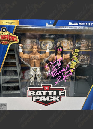 Bret Hart signed WWE Hall of Champions Battle Pack Action Figure (w/ Beckett)