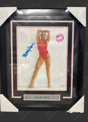 Mandy Rose signed Framed Plaque (w/ JSA)