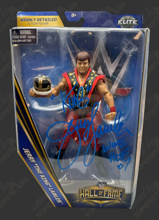 Jerry Lawler signed WWE Elite Hall of Fame Action Figure