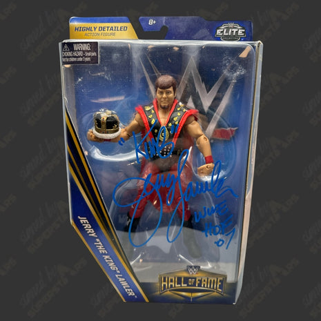 Jerry Lawler signed WWE Elite Hall of Fame Action Figure