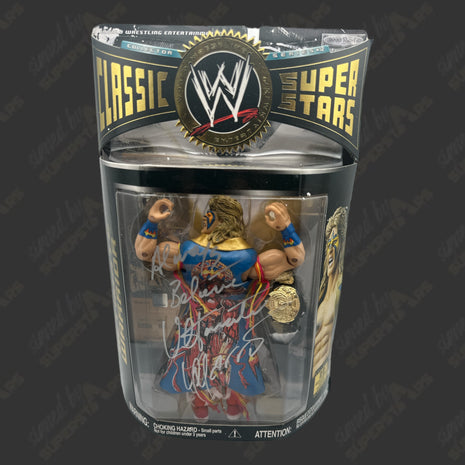 Ultimate Warrior signed WWE Jakks Classic Superstars Action Figure