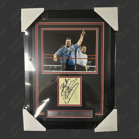 Big Bossman & Bubba Rogers dual signed Framed Plaque (w/ Beckett)