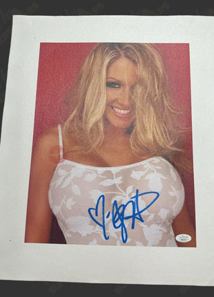 Jillian Hall signed & kissed 16x20 Canvas (w/ JSA)