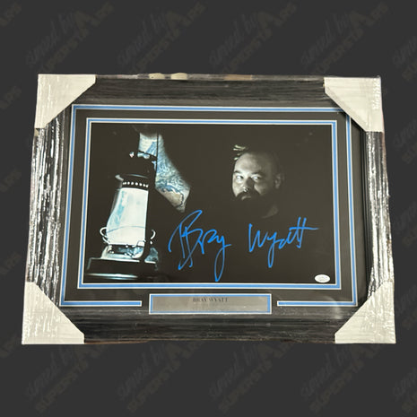 Bray Wyatt signed Framed Plaque (w/ JSA)