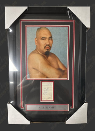Killer Kahn signed Framed Plaque
