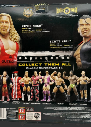 Scott Hall & Kevin Nash dual signed WWE Jakks Classic Superstars Action Figure 2-pack
